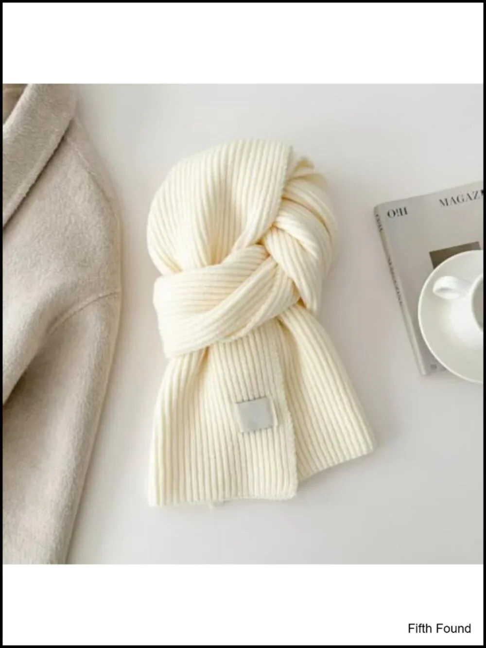 Ribbed Knit Winter Scarf Soft Warm Long Neck Wrap for Cold Weather